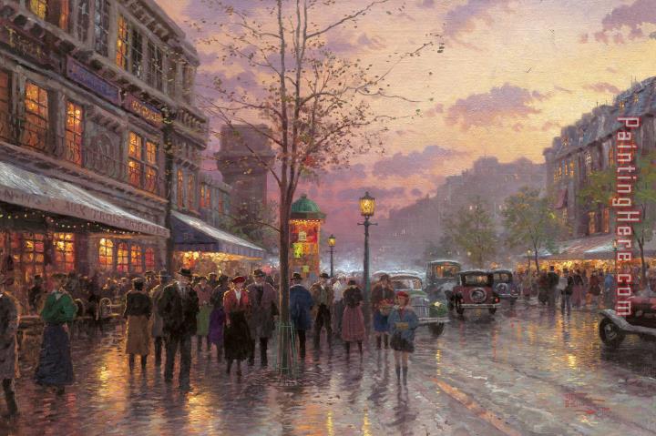 Thomas Kinkade Boulevard Lights, Paris